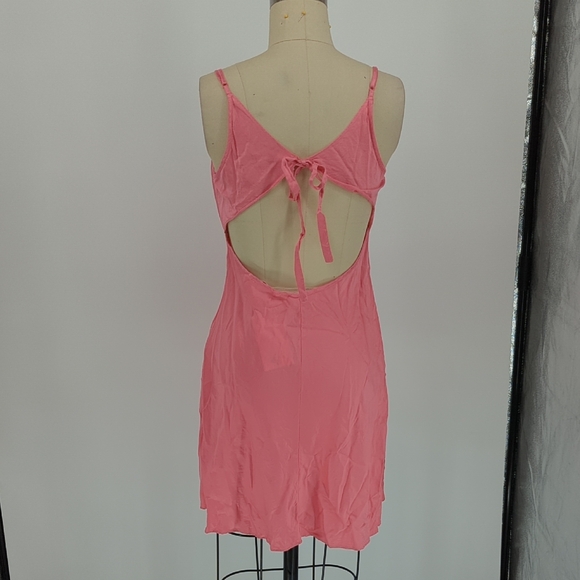 30107 Victoria Secrets Silk Satin Chemise Slip Pink size Small sexy sleep boho - Picture 2 of 8